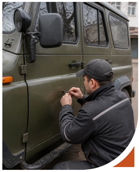 Профессиональное вскрытие автомобиля УАЗ без повреждений в Борисоглебске
